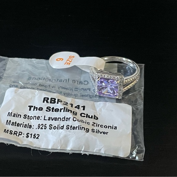 BP Lavender CZ Sterling Ring (RBP 2141) - Picture 9 of 12